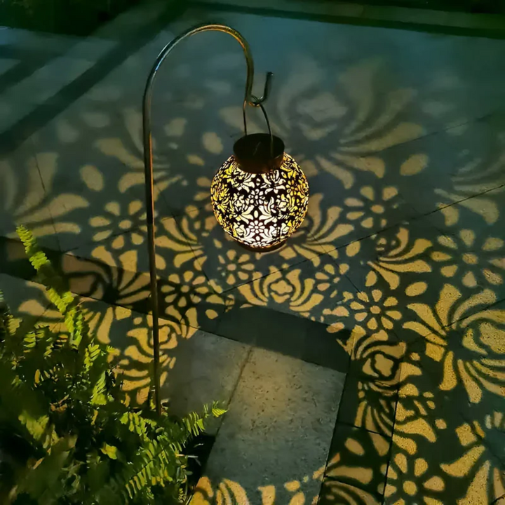 Waterproof LED Solar Garden Hanging Lamp - RadiantGlow-Nora Luxe