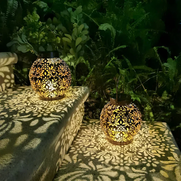 Waterproof LED Solar Garden Hanging Lamp - RadiantGlow-Nora Luxe