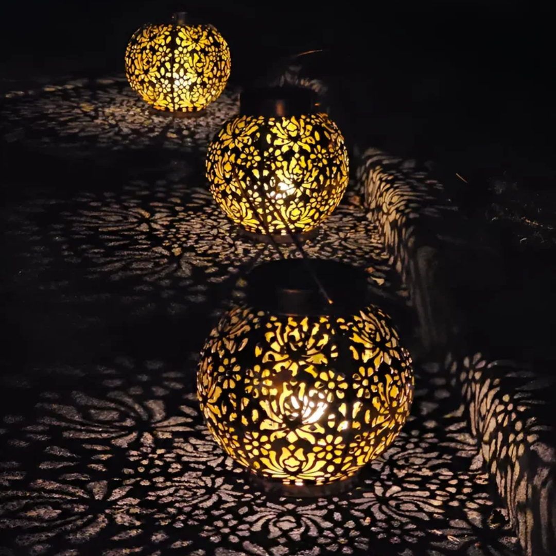 Waterproof LED Solar Garden Hanging Lamp - RadiantGlow-Nora Luxe