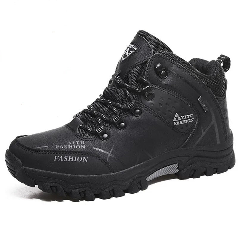 Waterproof Men's Boots with Ergonomic Sole - Victor Winter Guard-Black-8.0-Nora Luxe
