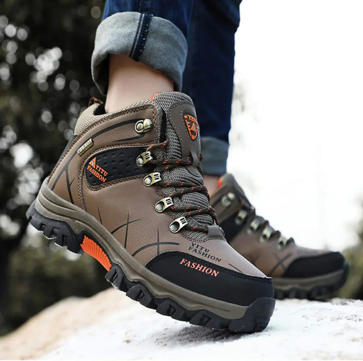 Waterproof Men's Boots with Ergonomic Sole - Victor Winter Guard-Olive Green-8.0-Nora Luxe