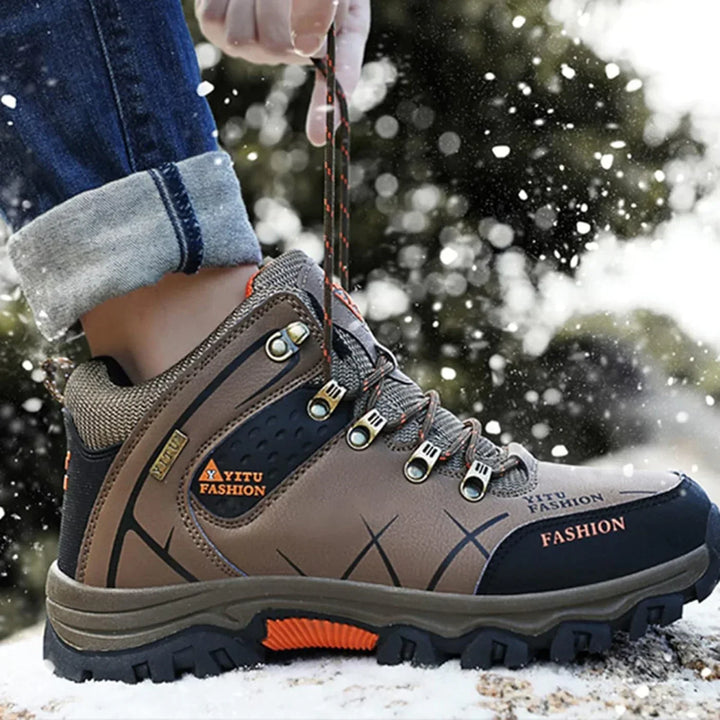 Waterproof Men's Boots with Ergonomic Sole - Victor Winter Guard-Olive Green-8.0-Nora Luxe