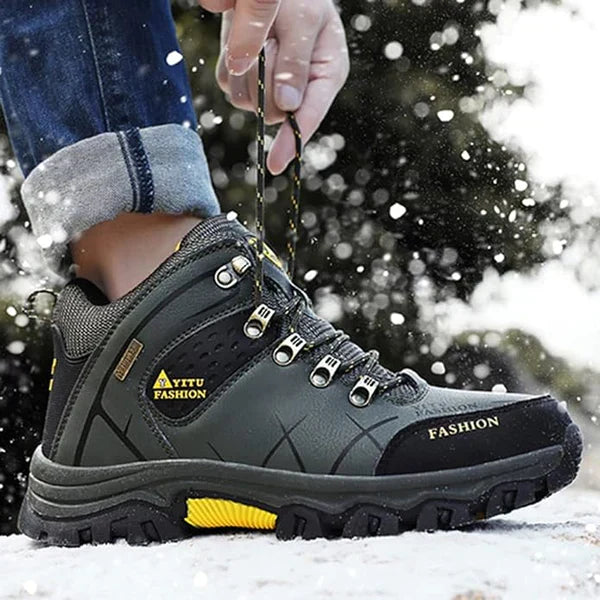 Waterproof Men's Boots with Ergonomic Sole - Victor Winter Guard-Olive Green-8.0-Nora Luxe