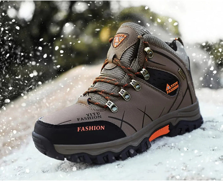 Waterproof Men's Boots with Ergonomic Sole - Victor Winter Guard-Olive Green-8.0-Nora Luxe