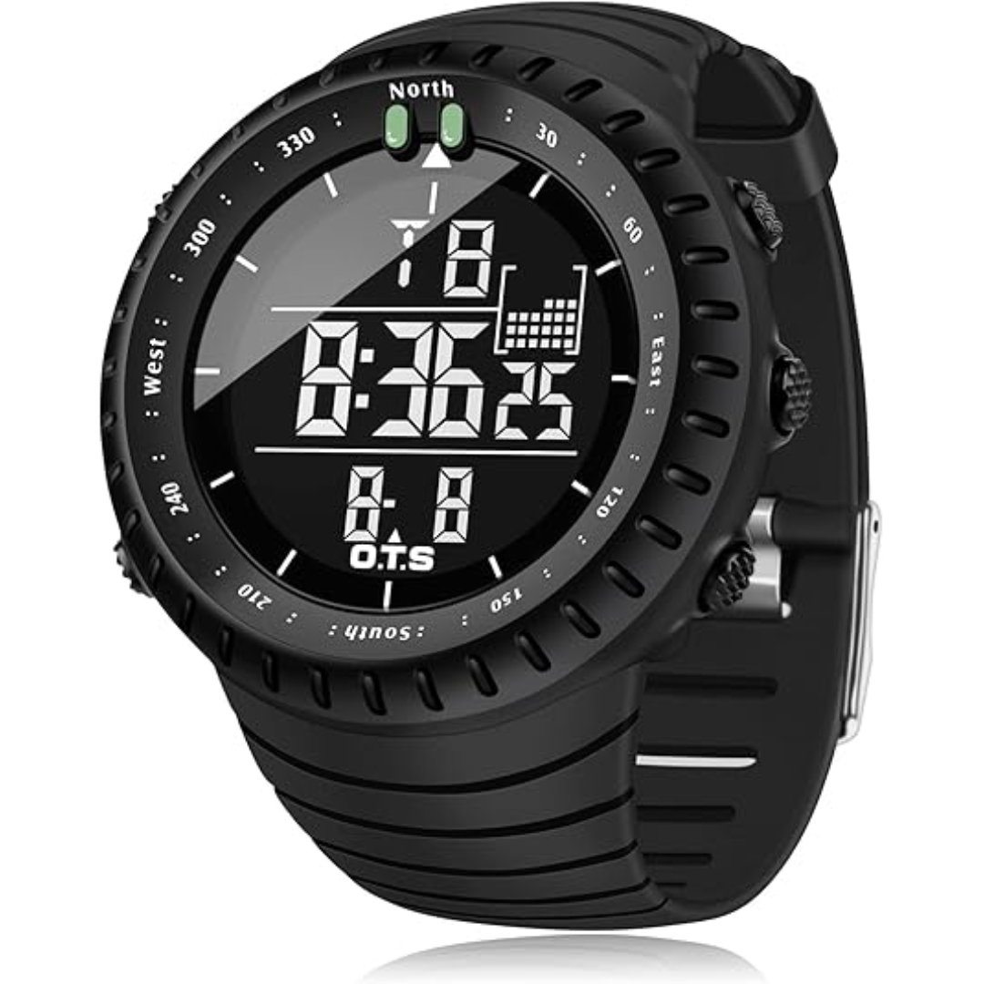 Waterproof Men's Digital Sports Watch - Henry-Black-Nora Luxe