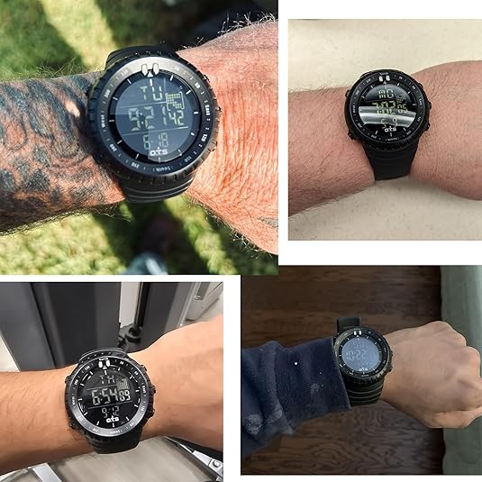 Waterproof Men's Digital Sports Watch - Henry-Black-Nora Luxe