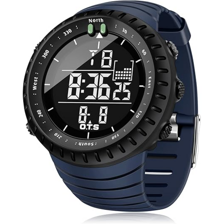 Waterproof Men's Digital Sports Watch - Henry-Marine Blue-Nora Luxe