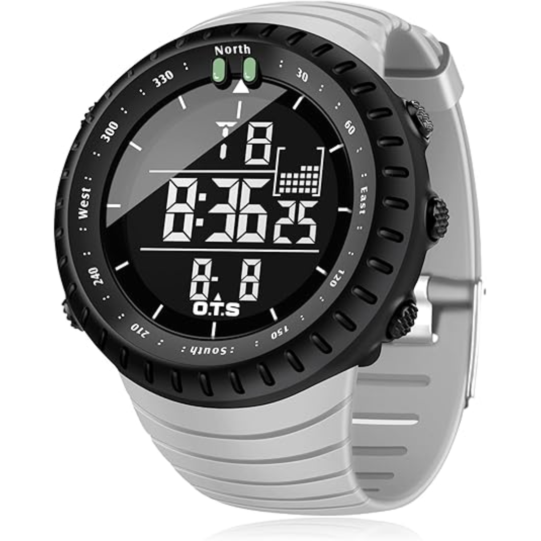Waterproof Men's Digital Sports Watch - Henry-White-Nora Luxe