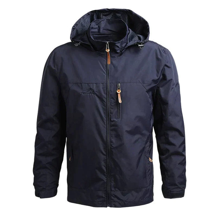 Waterproof Men's Jacket with Hood - Julian-Blue-M-Nora Luxe