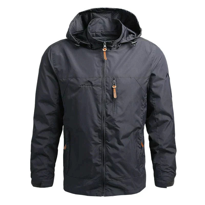 Waterproof Men's Jacket with Hood - Julian-Gray-M-Nora Luxe