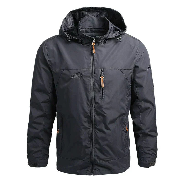 Waterproof Men's Jacket with Hood - Julian-Gray-M-Nora Luxe
