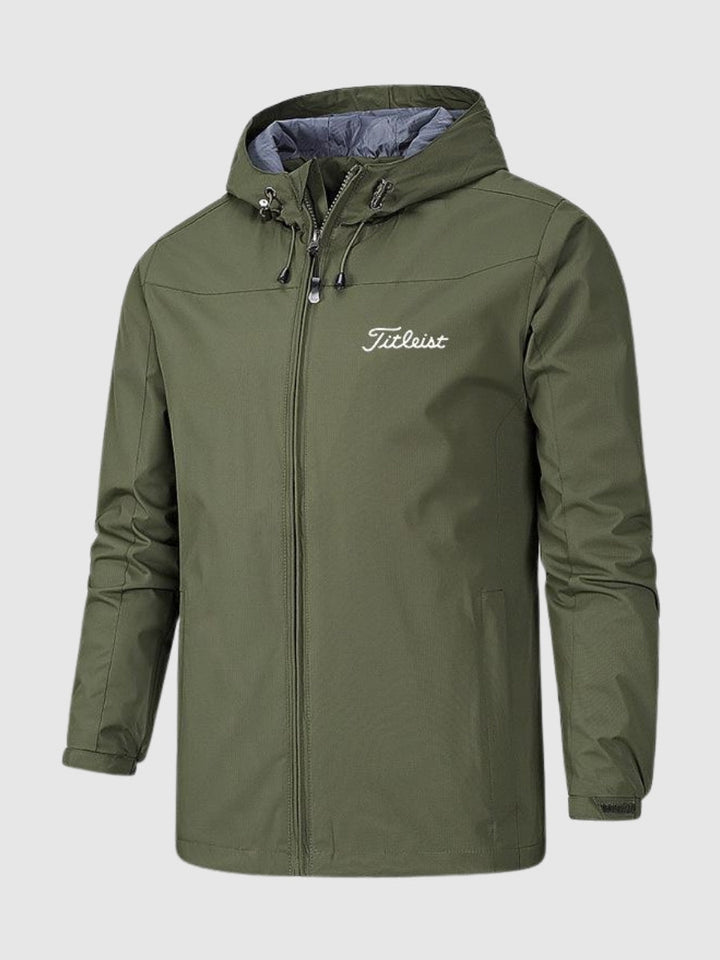 Waterproof Men's Rain Jacket - Arlo-Khaki-S-Nora Luxe