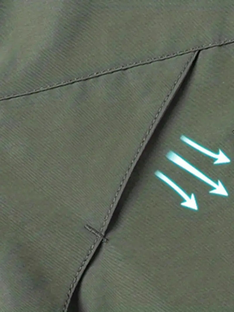 Waterproof Men's Varsity Jacket - StormGuard-Olive Green-M-Nora Luxe