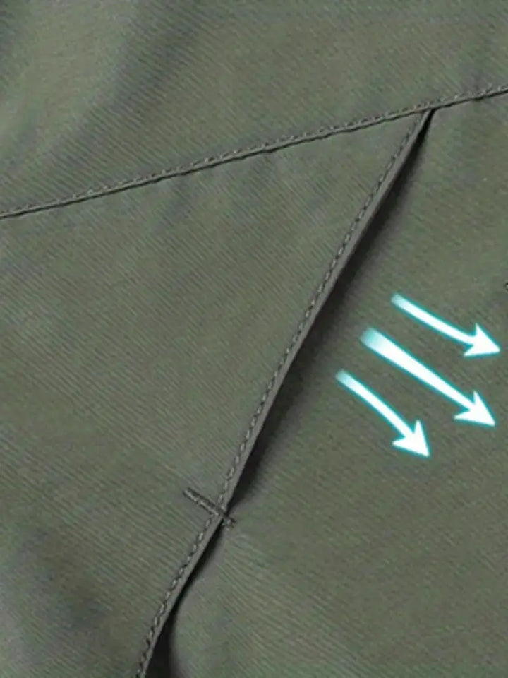 Waterproof Men's Varsity Jacket - StormGuard-Olive Green-M-Nora Luxe