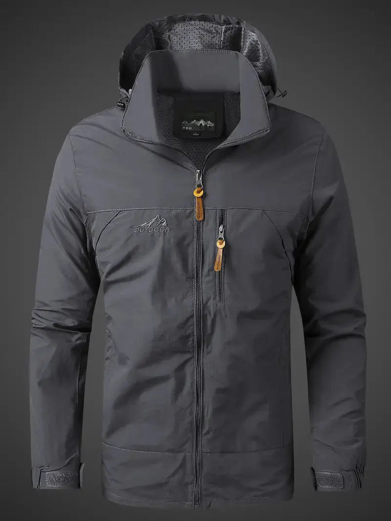 Waterproof Men's Varsity Jacket - StormGuard-Olive Green-M-Nora Luxe