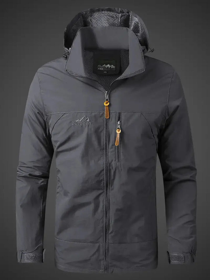 Waterproof Men's Varsity Jacket - StormGuard-Olive Green-M-Nora Luxe
