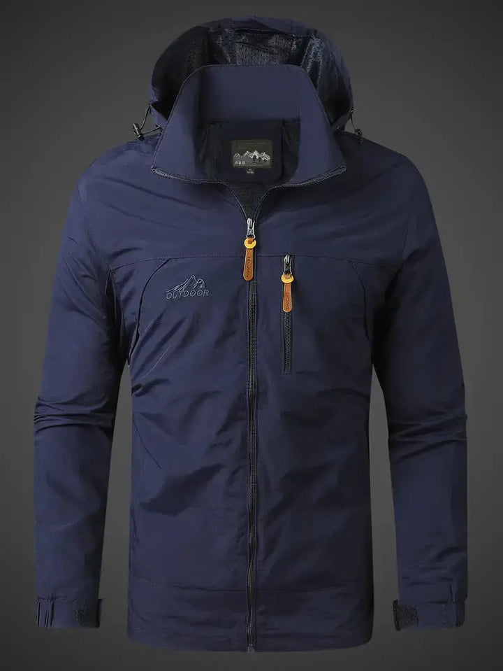 Waterproof Men's Varsity Jacket - StormGuard-Olive Green-M-Nora Luxe