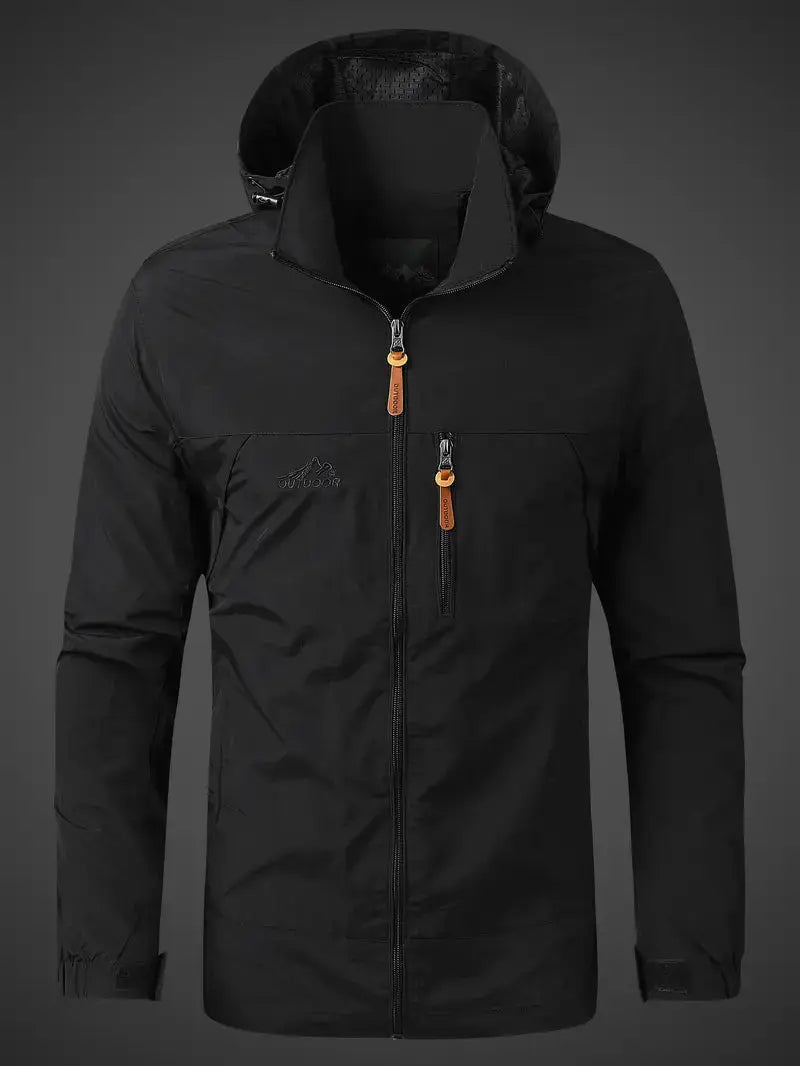 Waterproof Men's Varsity Jacket - StormGuard-Olive Green-M-Nora Luxe