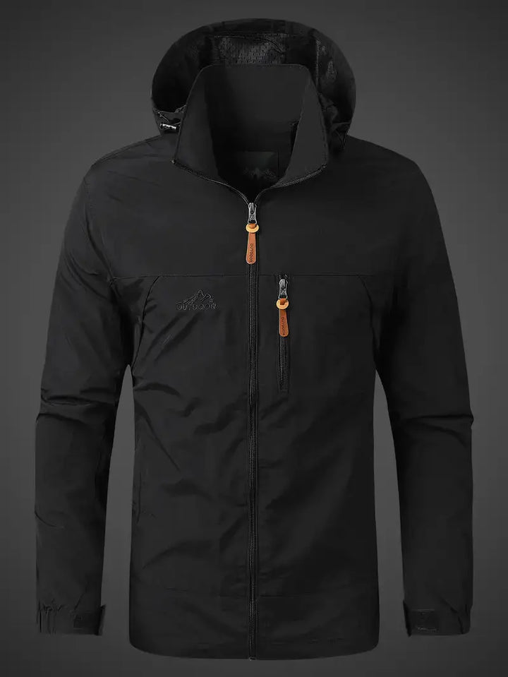 Waterproof Men's Varsity Jacket - StormGuard-Olive Green-M-Nora Luxe