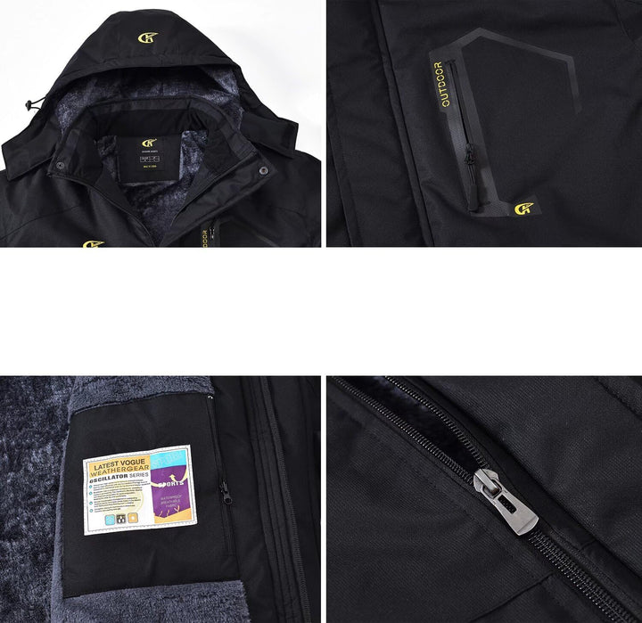 Waterproof Men's Winter Jacket - Max-Black-S-Nora Luxe