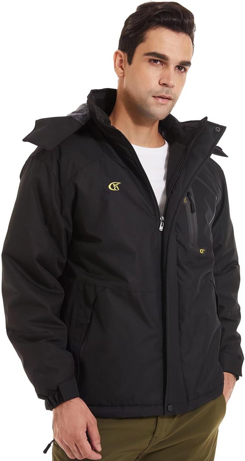 Waterproof Men's Winter Jacket - Max-Black-S-Nora Luxe