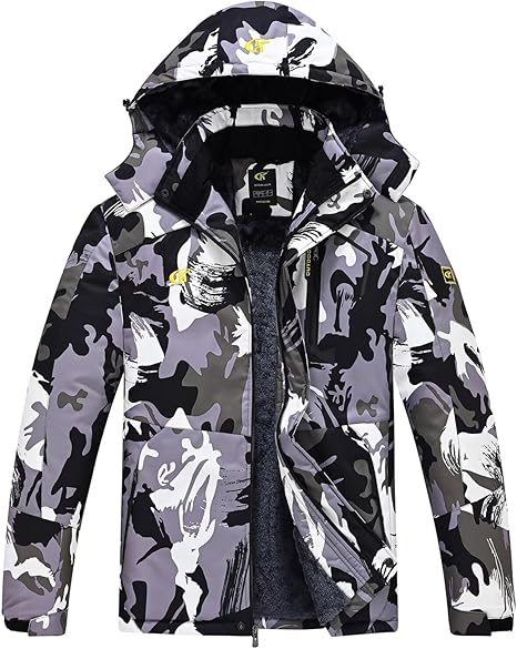 Waterproof Men's Winter Jacket - Max-Camouflage Green/Gray-S-Nora Luxe