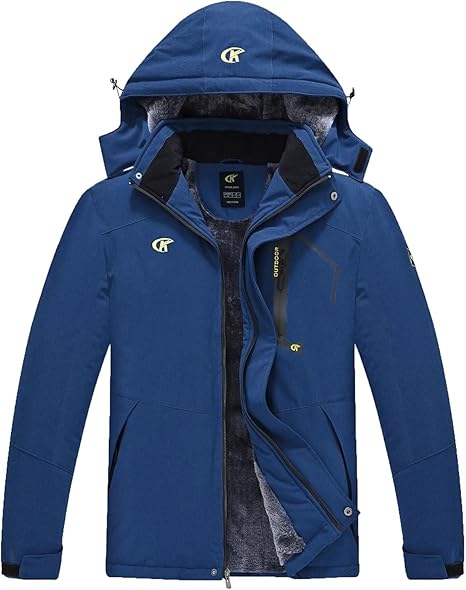 Waterproof Men's Winter Jacket - Max-Dark blue-S-Nora Luxe
