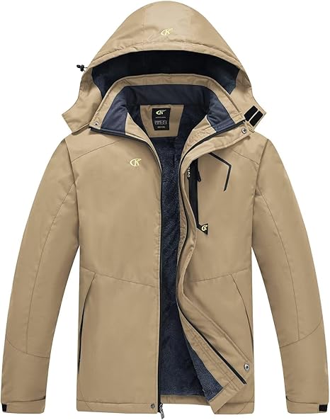 Waterproof Men's Winter Jacket - Max-Khaki-S-Nora Luxe