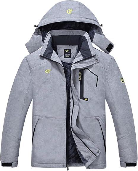 Waterproof Men's Winter Jacket - Max-Light gray-S-Nora Luxe