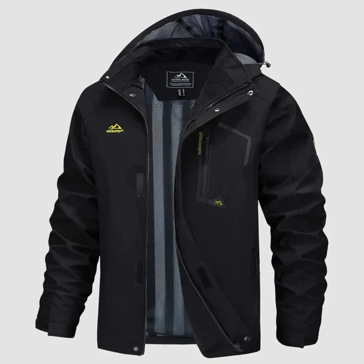 Waterproof Men's Winter Jacket - Viktor-Black-L-Nora Luxe