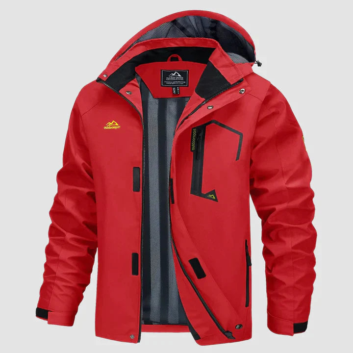 Waterproof Men's Winter Jacket - Viktor-Red-L-Nora Luxe