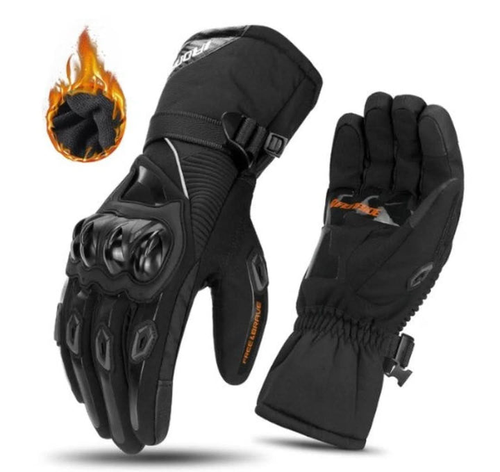Waterproof Motorcycle Gloves for Winter - ShieldRide-Black-M-Nora Luxe