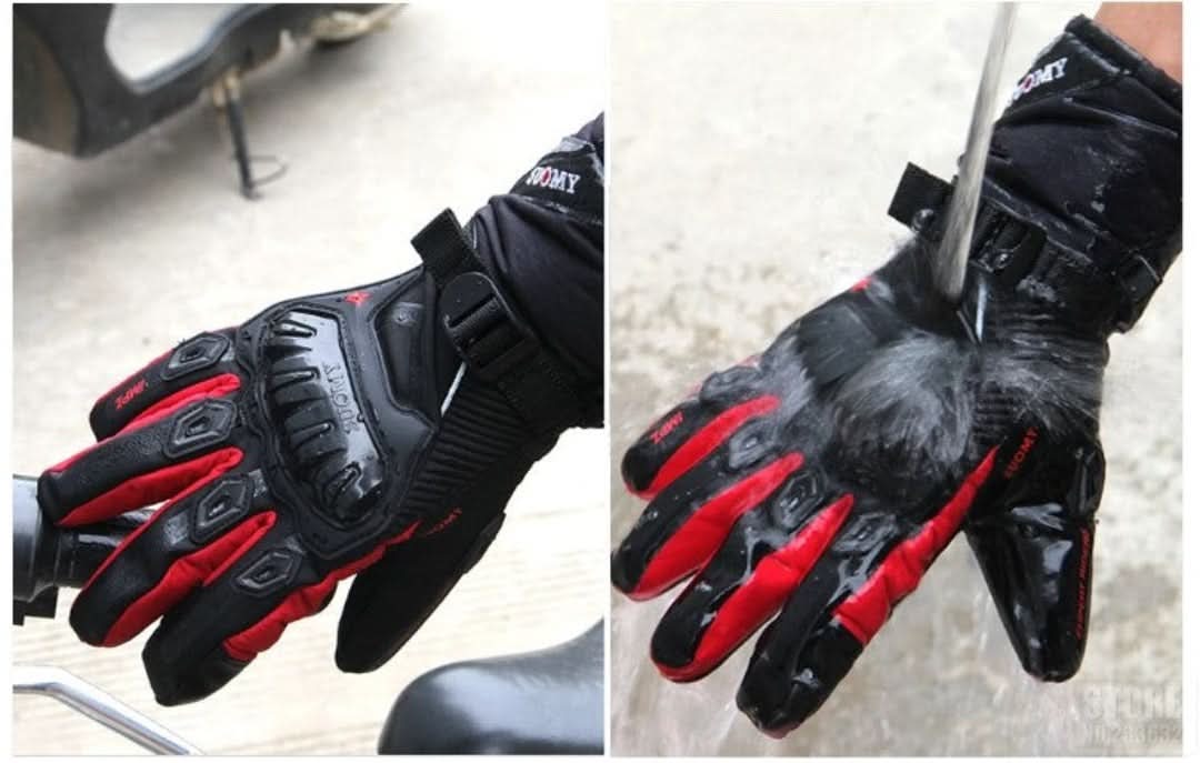 Waterproof Motorcycle Gloves for Winter - ShieldRide-Black-M-Nora Luxe