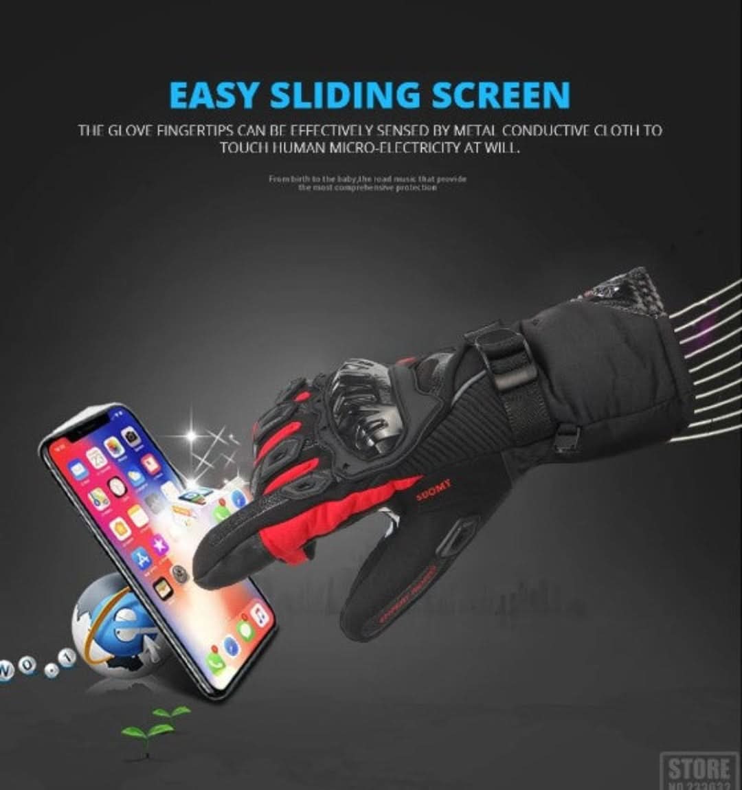 Waterproof Motorcycle Gloves for Winter - ShieldRide-Black-M-Nora Luxe
