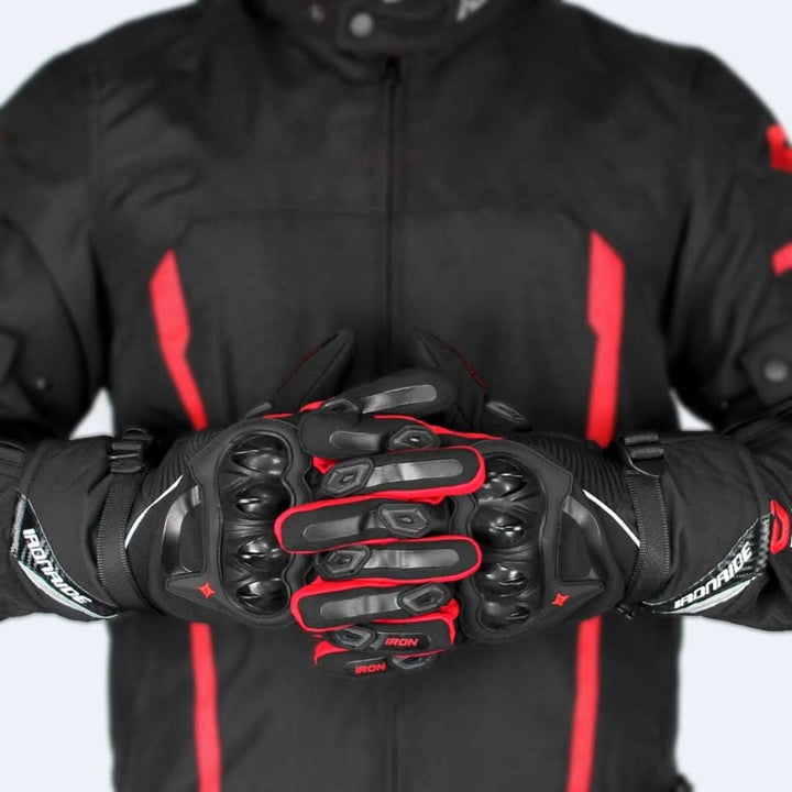 Waterproof Motorcycle Gloves for Winter - ShieldRide-Black-M-Nora Luxe