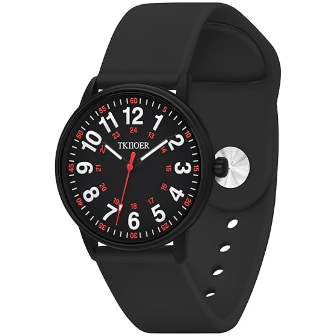 Waterproof Nurses Watch - Denny-Black-Nora Luxe