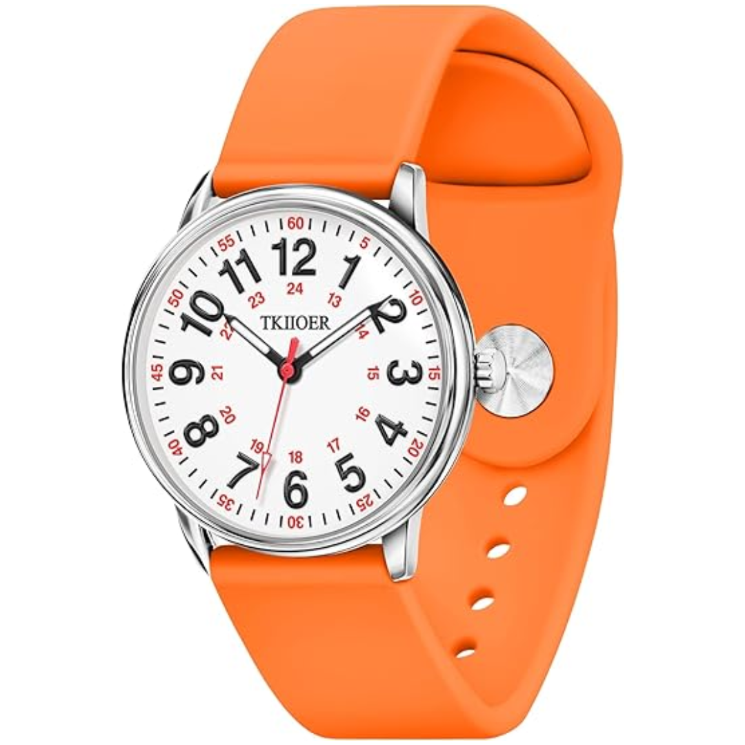Waterproof Nurses Watch - Denny-Orange-Nora Luxe