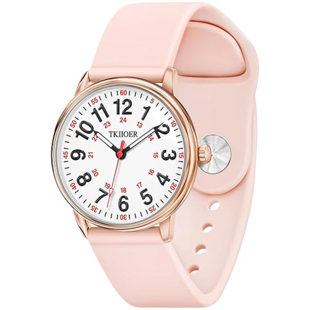 Waterproof Nurses Watch - Denny-Pink-Nora Luxe