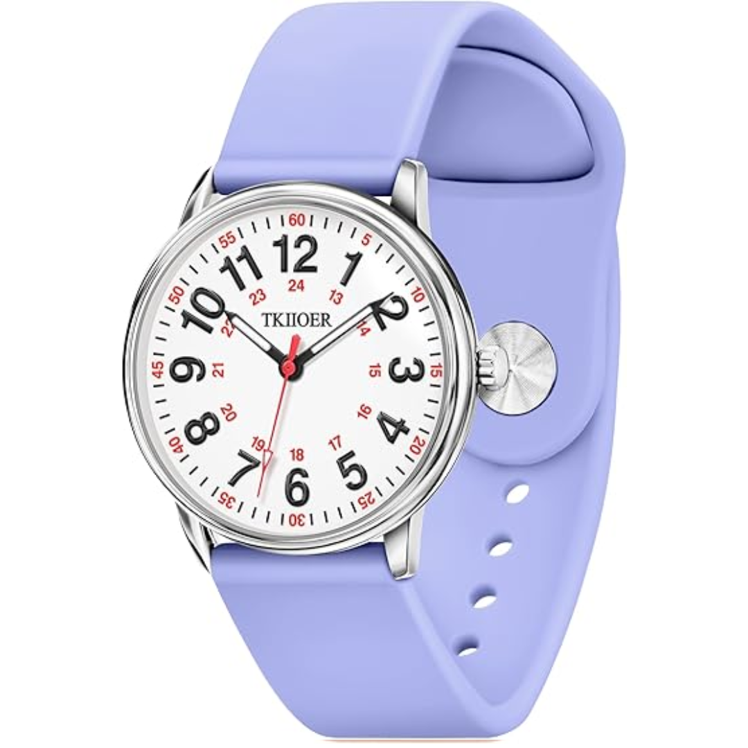 Waterproof Nurses Watch - Denny-Purple-Nora Luxe