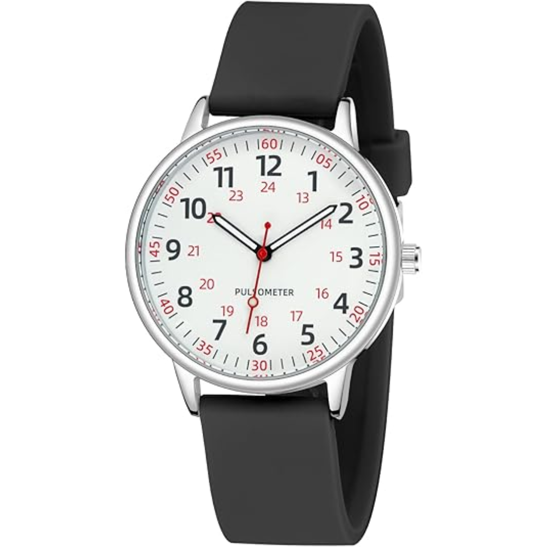 Waterproof Nurses Watch - Femke-Black-Nora Luxe
