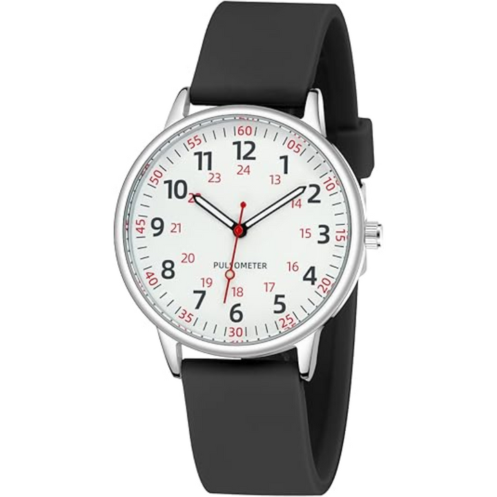 Waterproof Nurses Watch - Femke-Black-Nora Luxe