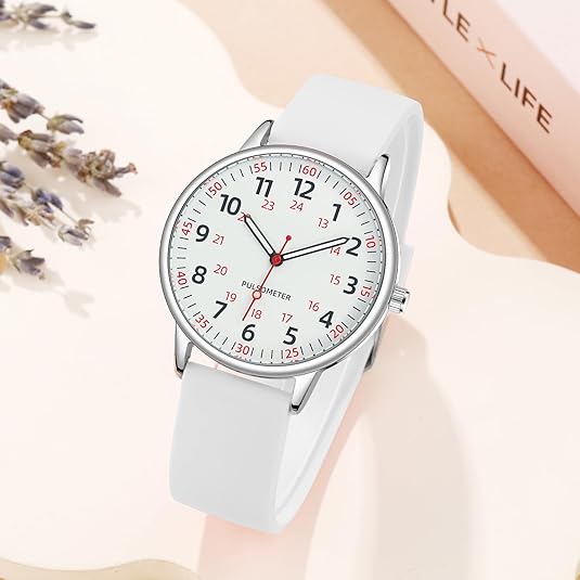 Waterproof Nurses Watch - Femke-Black-Nora Luxe