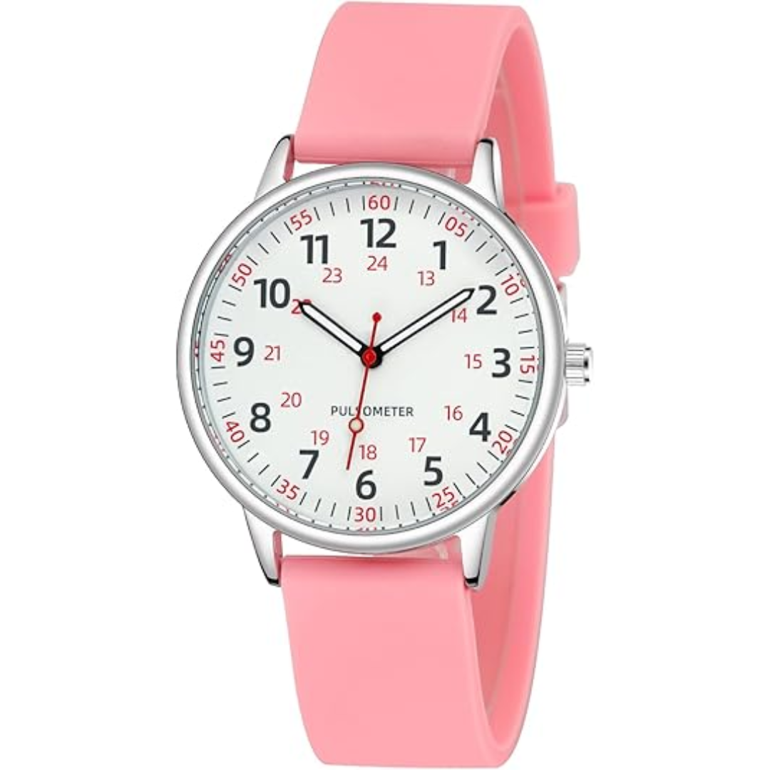 Waterproof Nurses Watch - Femke-Pink-Nora Luxe