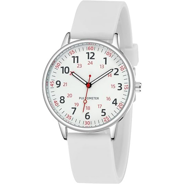 Waterproof Nurses Watch - Femke-White-Nora Luxe