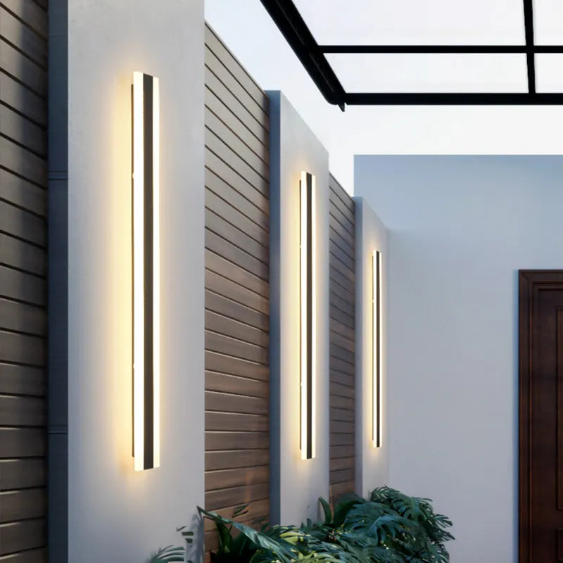 Waterproof Outdoor Wall Lamp - AquaLume-Warm White-11.81 × 3.54 in 9W-Nora Luxe