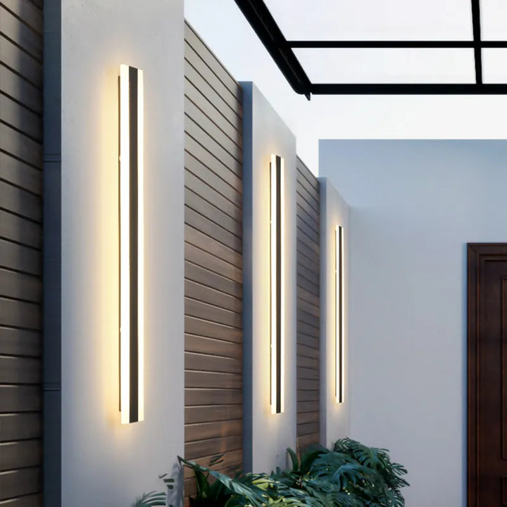Waterproof Outdoor Wall Lamp - AquaLume-Warm White-11.81 × 3.54 in 9W-Nora Luxe