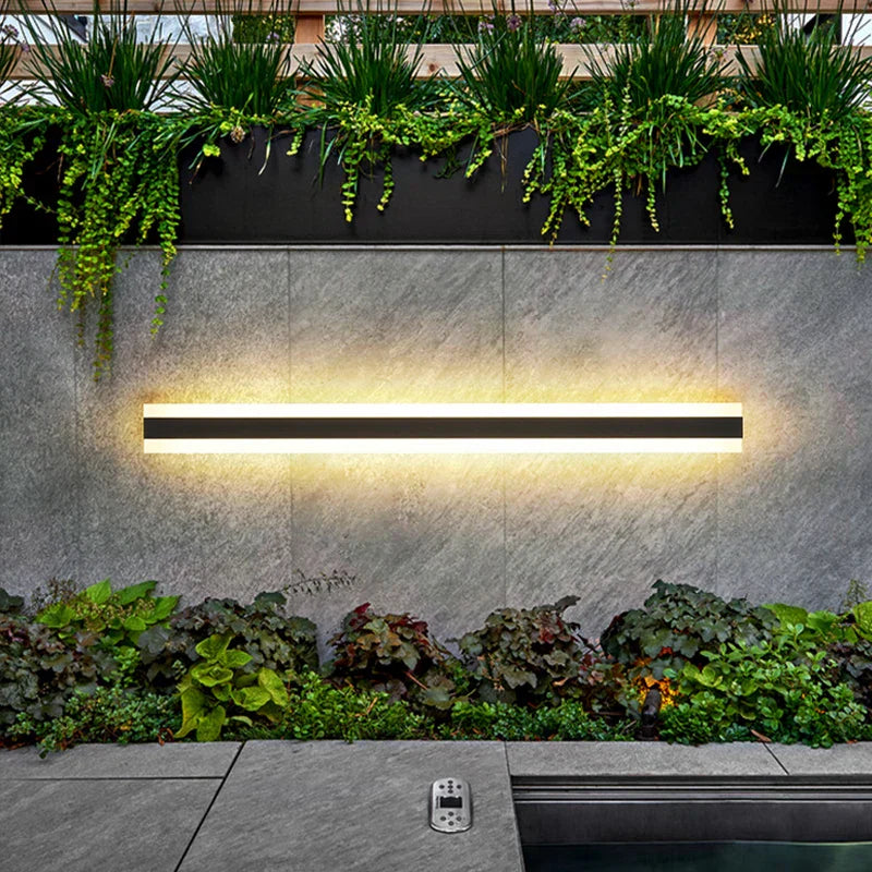 Waterproof Outdoor Wall Lamp - AquaLume-Warm White-11.81 × 3.54 in 9W-Nora Luxe