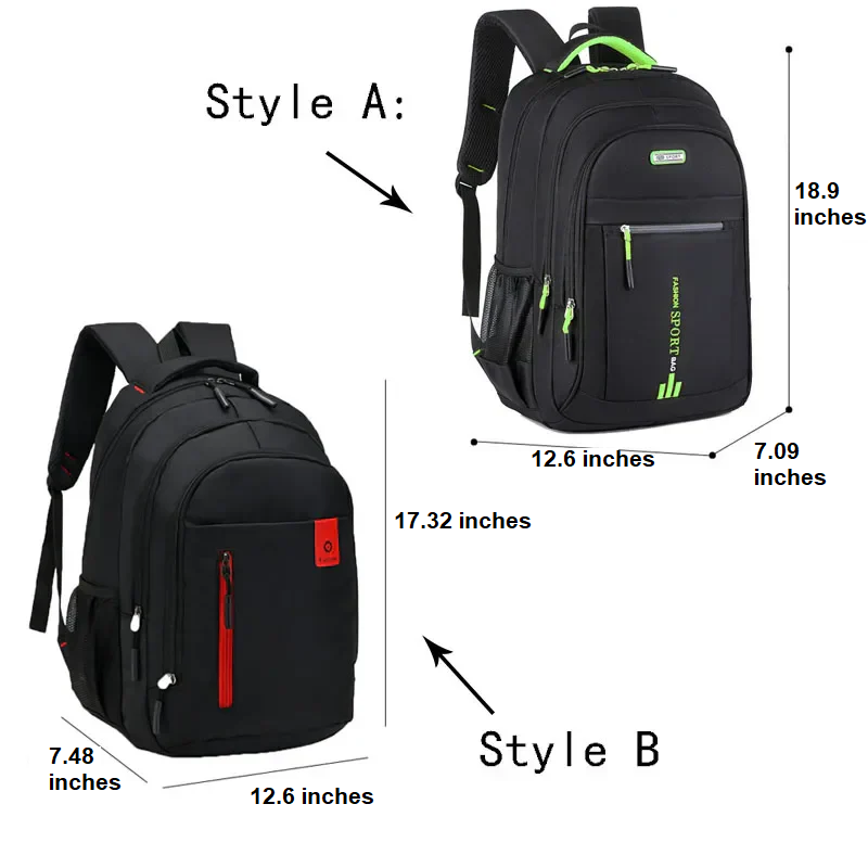 Waterproof Oxford Men's Backpack - UrbanGuard-Black-A-Nora Luxe