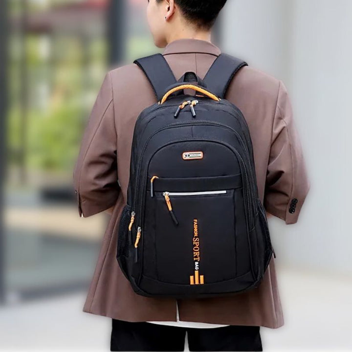 Waterproof Oxford Men's Backpack - UrbanGuard-Black-A-Nora Luxe