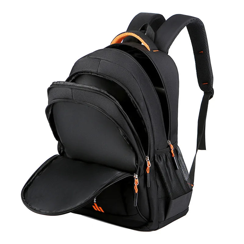 Waterproof Oxford Men's Backpack - UrbanGuard-Black-A-Nora Luxe